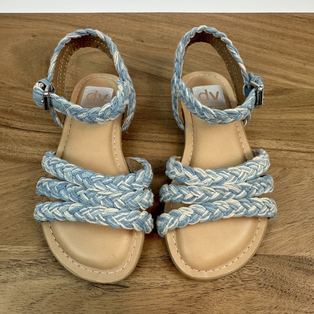 New Little Kids Girls Dolce Vita Cosmic Blue Strappy Braided Sandals Size 11 C
